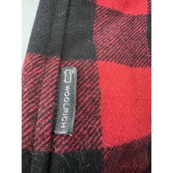 Woolrich Alaskan Melton Wool Overshirt Flannel Men’s Sz L Buffalo Plaid Shacket - Picture 9 of 16